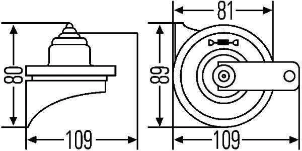 Hella Trumpetas Garsas BMW E46 E90 Mercedes Benz C Klase MINI Cooper Porsche 911 Volkswagen Golf 61331374439 61331374440