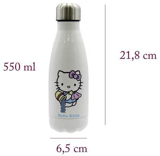 Cyp Brands "Hello Kitty" 550 ml nerūdijančio plieno gertuvė, balta