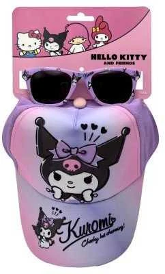 Hello Kitty Kuromi saulės akinių ir kepurės rinkinys