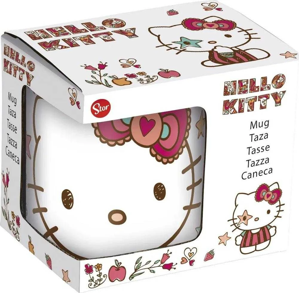Hello Kitty porceliano puodelis 325 ml dovanų dėžutėje
