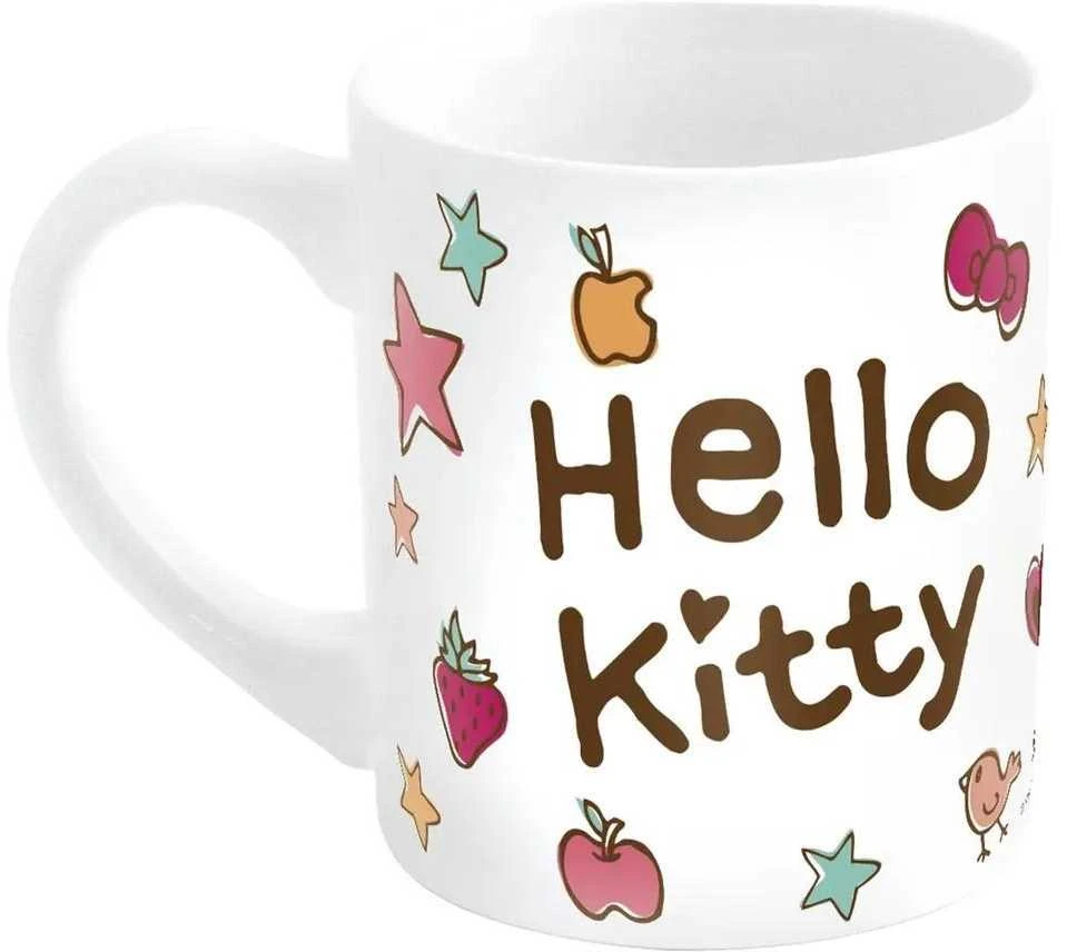 Hello Kitty porceliano puodelis 325 ml dovanų dėžutėje
