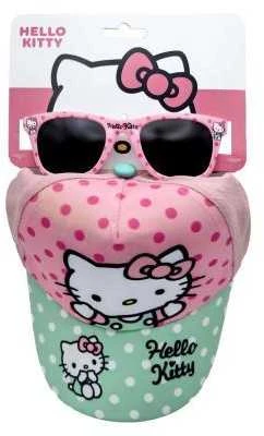 Hello Kitty saulės akinių ir kepurės rinkinys
