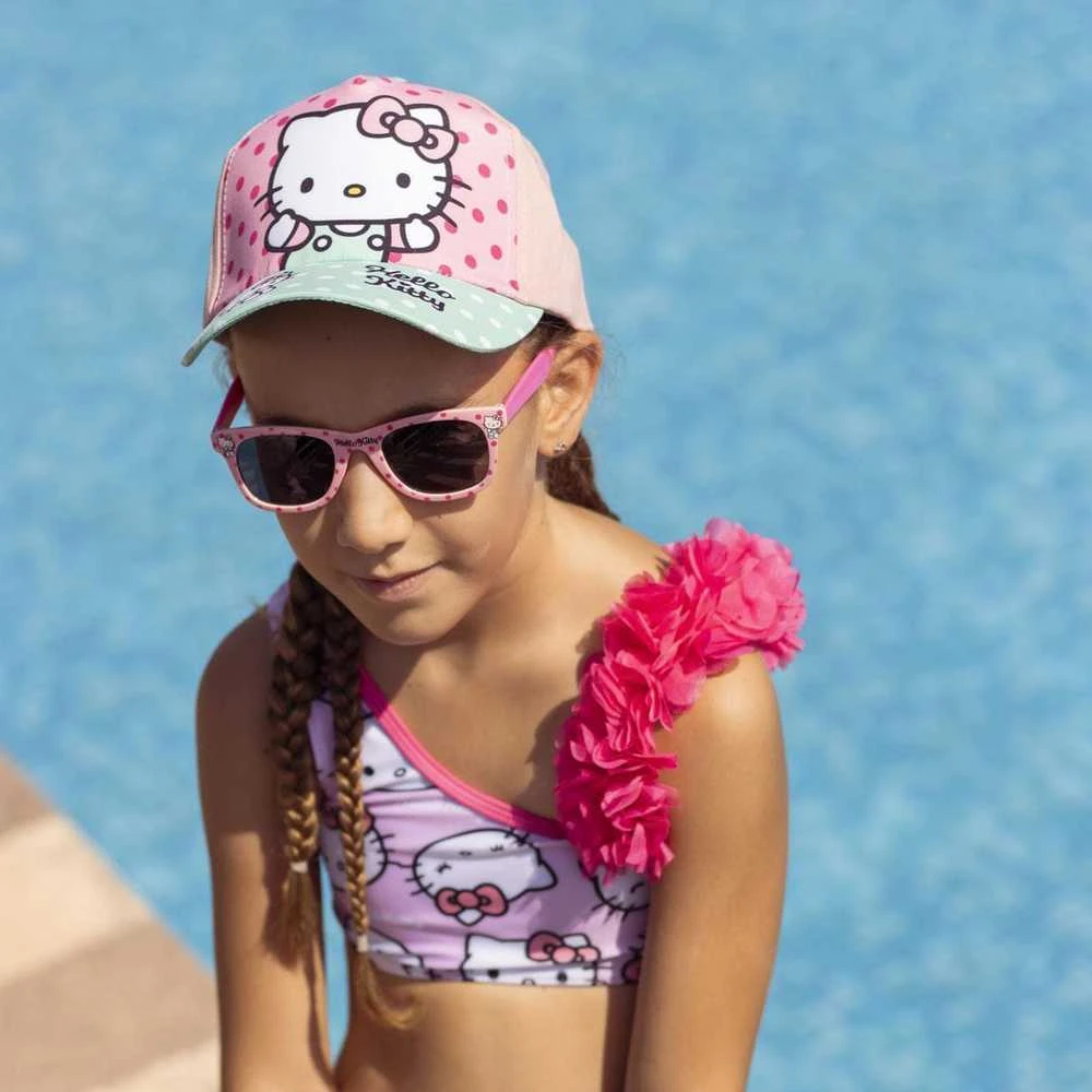 Hello Kitty saulės akinių ir kepurės rinkinys