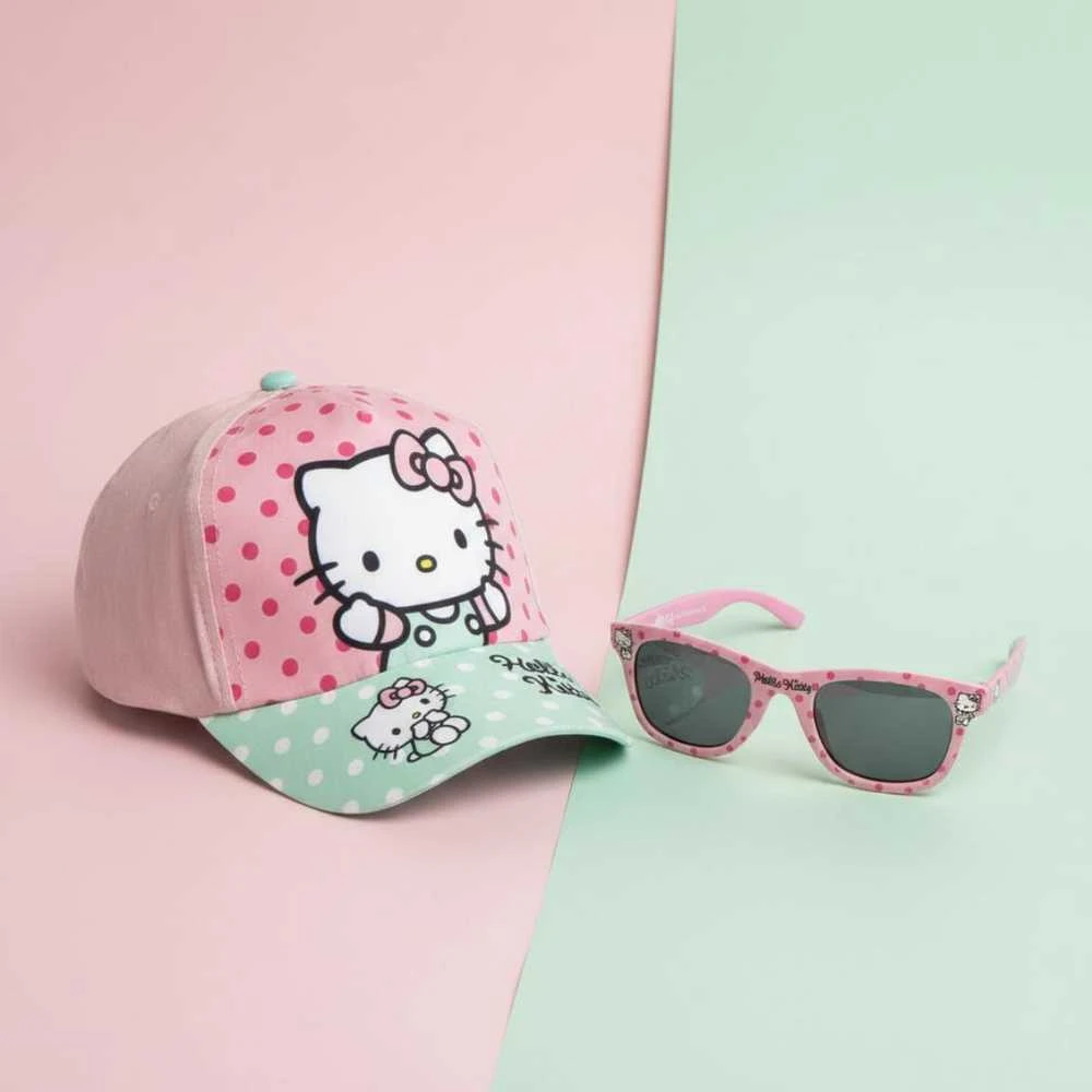 Hello Kitty saulės akinių ir kepurės rinkinys