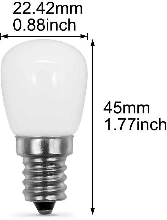 Homepro Šaldytuvo LED lemputė 3000K 1.6 W 120V 220V E14 LED lemputė