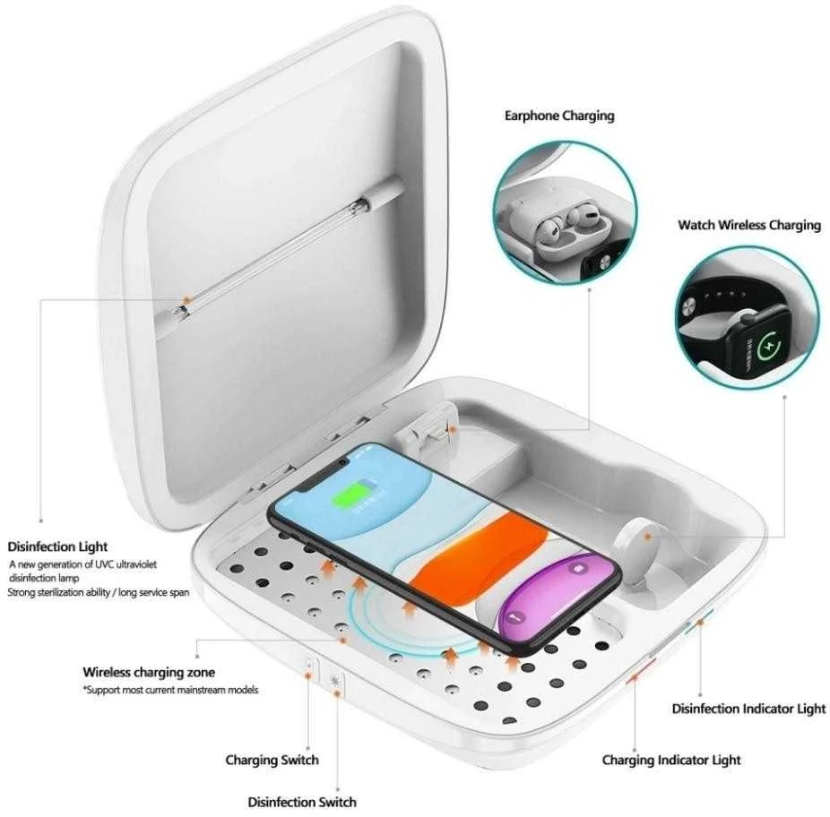 Homepro UV sterilizatorius 4 in 1 belaidis įkrovimas