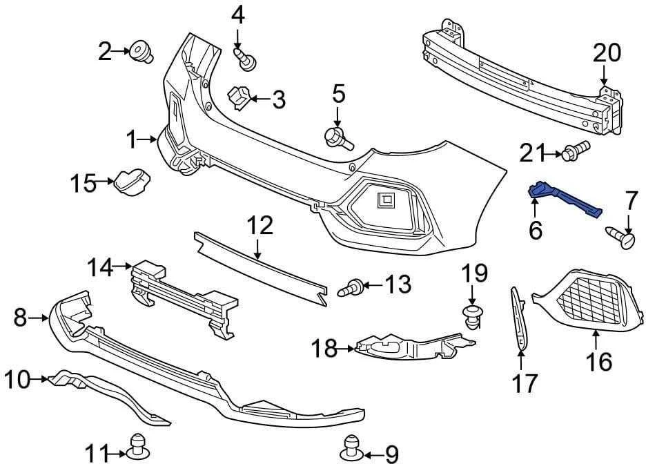 HONDA Civic Galinio Bumperio Korytės Stiprintuvas Originalus 71598TGGA01