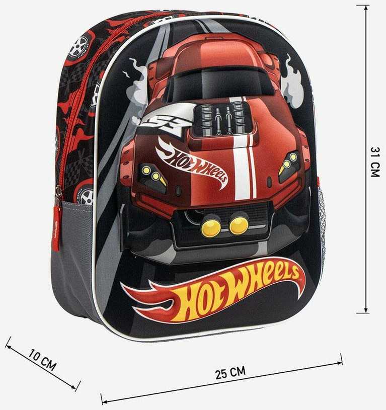 Hot Wheels Turbo 3D kuprinė, 31 cm