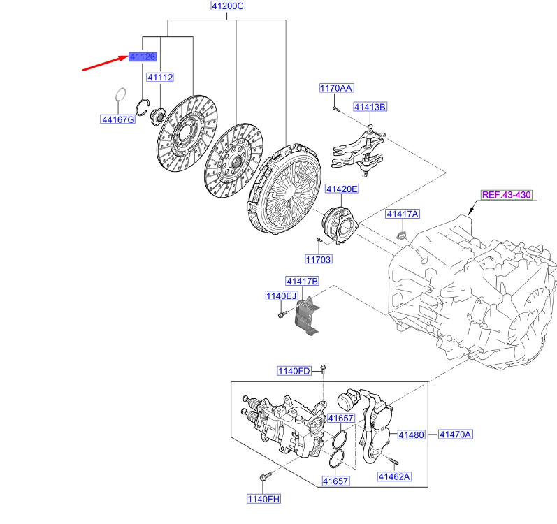 HYUNDAI CLUTCH RETAINING RING