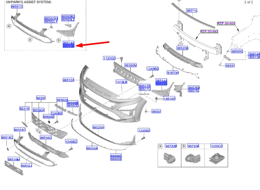 HYUNDAI Front Left Grille Replacement