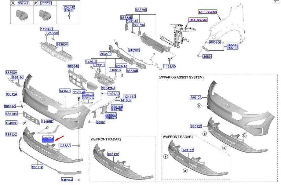 HYUNDAI MOULDING FRONT BUMPER LH