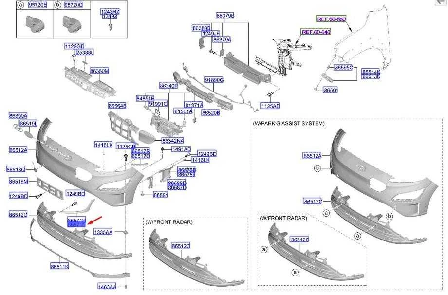 HYUNDAI MOULDING FRONT BUMPER LH