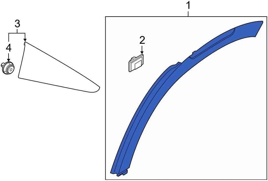 HYUNDAI Rear Fender Wheel Molding Trim Cover