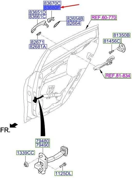 HYUNDAI Rear Right Door Outside Handle Cover Trim