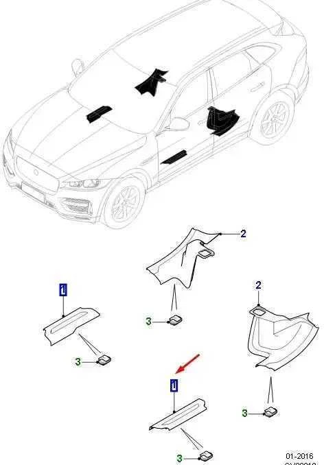 JAGUAR F-PACE X761 Priekinis Kairysis Treadplate T4A4263PVJ NAUJAS ORIGINALUS
