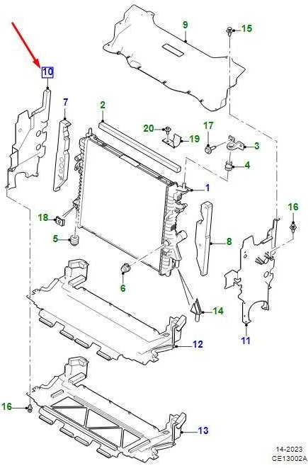 Jaguar F-Type X152 2014 2024 Radiator Dešinė Išorinė Apsaugos Skydas Originalus T2R22932