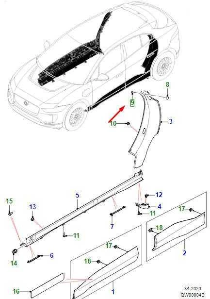 Jaguar Galinio Durų Apsauga Grometas Originalus C2Z25435