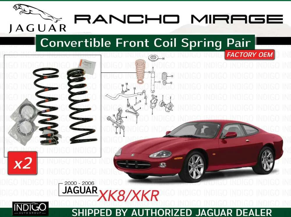 JAGUAR OEM 2001-2006 XK8 XKR Kabrioletas Priekinis Spyruoklių Pora JLM20706
