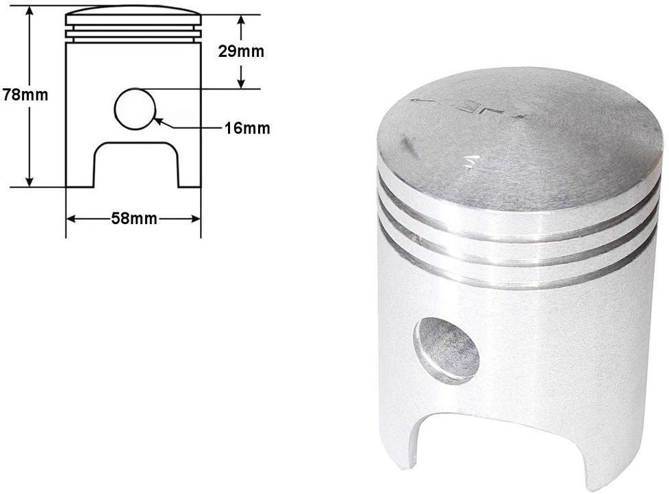 Other JAWA 350 12V STŪMOKLIS NOMINALUS KAIRYSIS 58.00mm