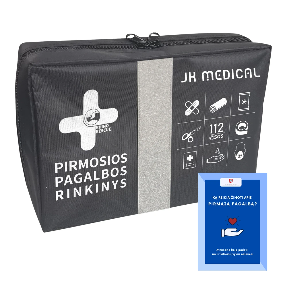 Jk Medical 2023m. Liepos 1d. atnaujintos sudėties Pirmosios pagalbos rinkinys, vaistinėlė 2 vnt.