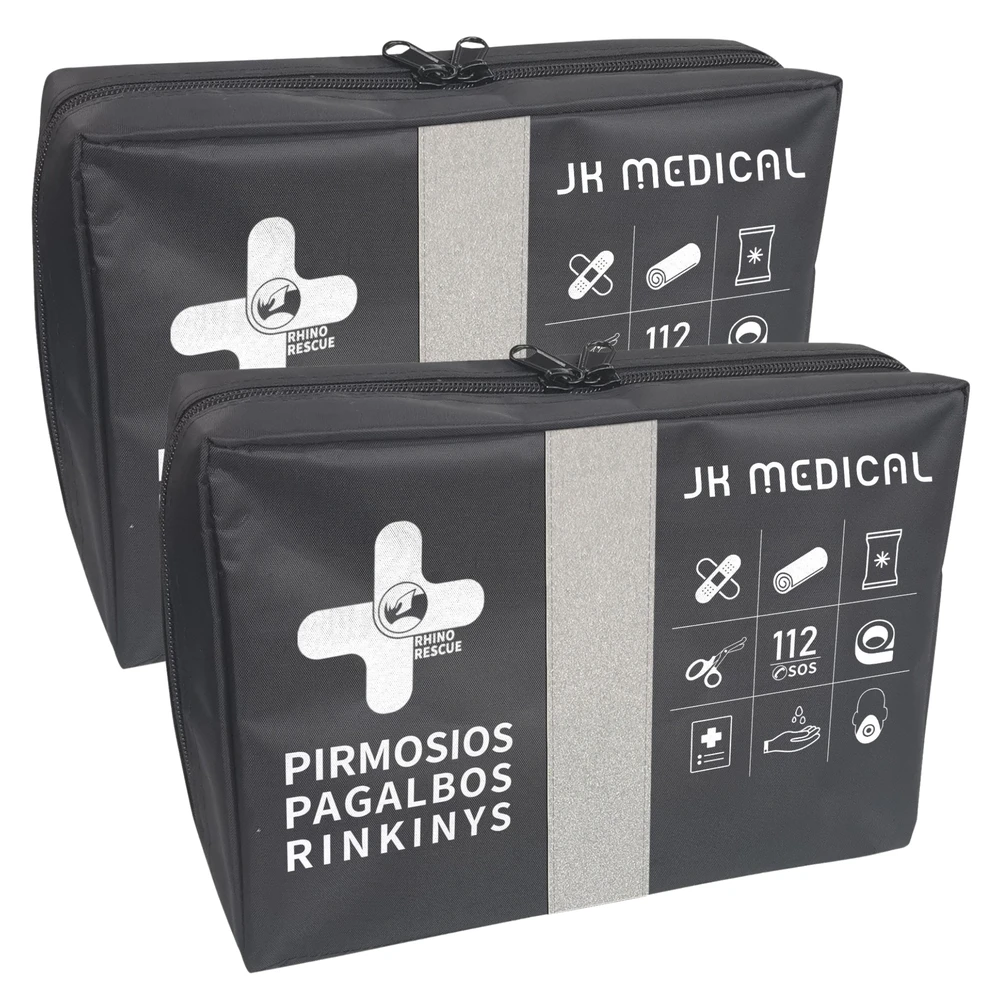 Jk Medical 2023m. Liepos 1d. atnaujintos sudėties Pirmosios pagalbos rinkinys, vaistinėlė 2 vnt.