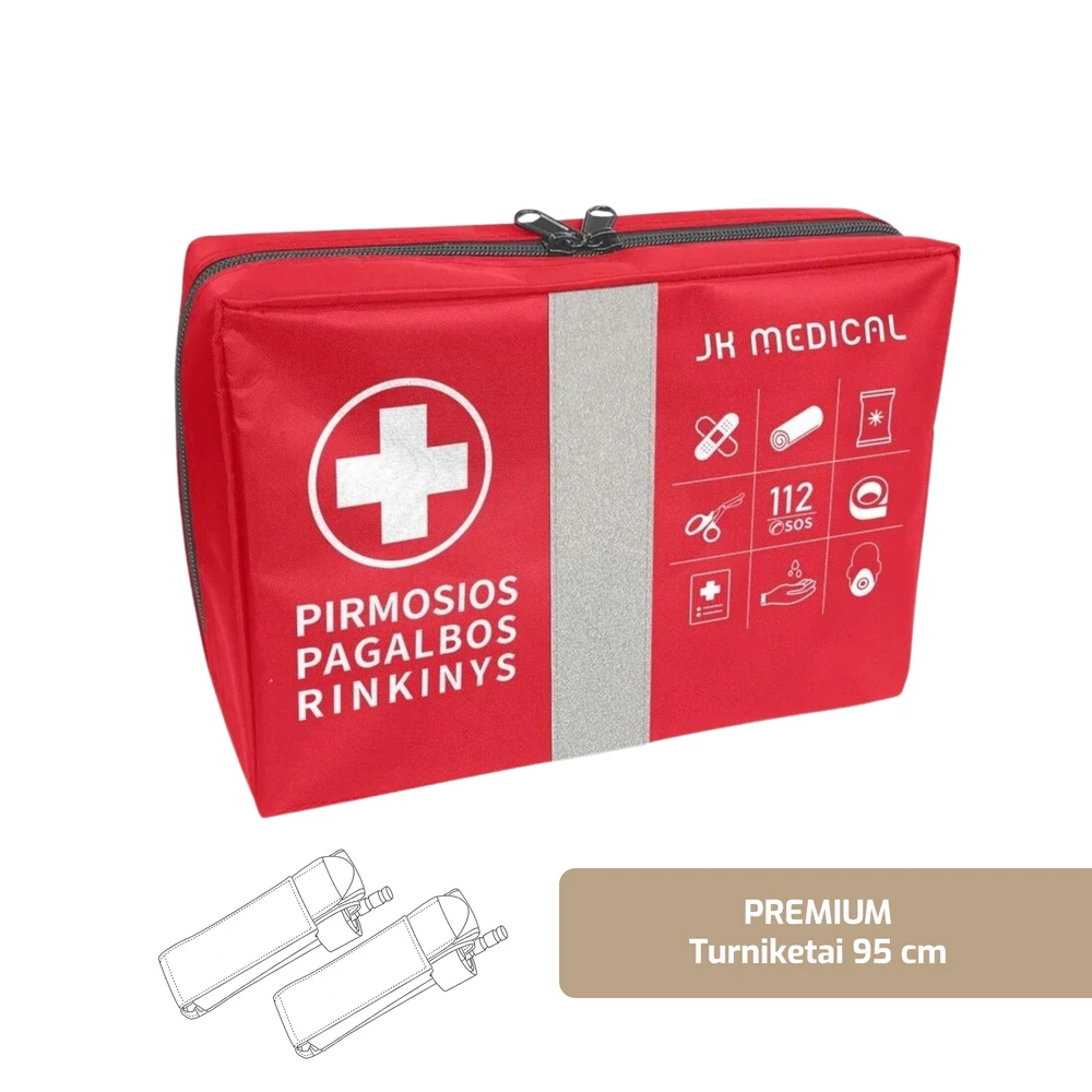 Jk Medical 2023m. Liepos 1d. atnaujintos sudėties Pirmosios pagalbos rinkinys, vaistinėlė