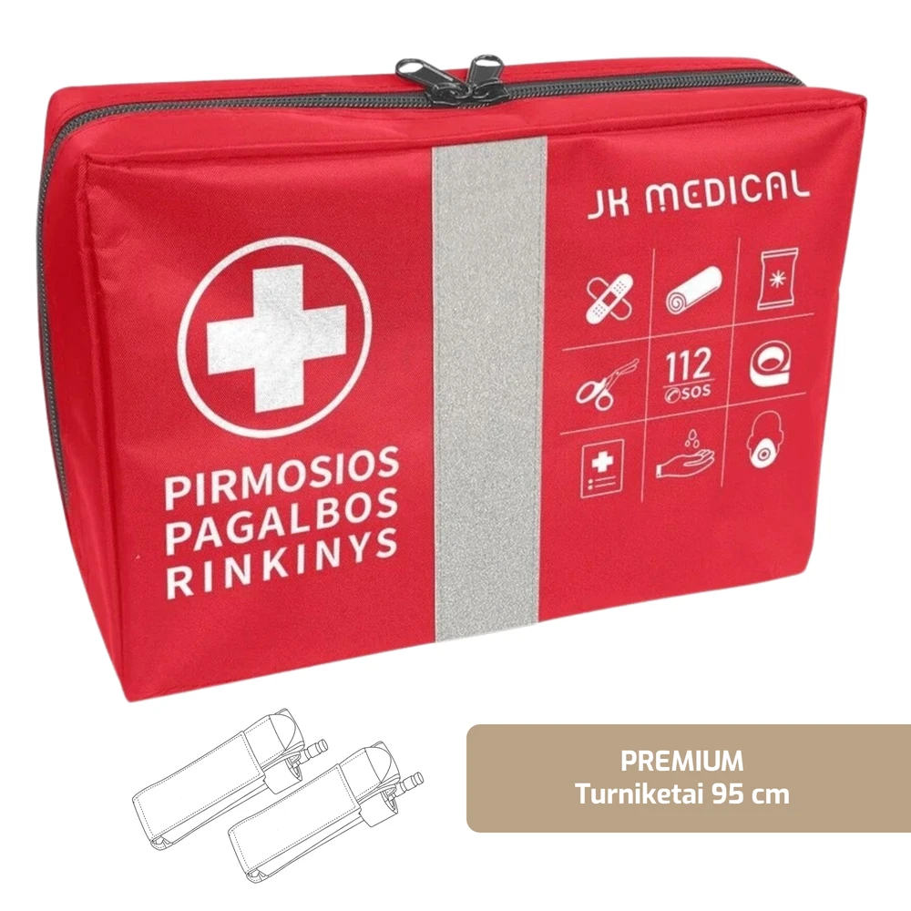 Jk Medical 2023m. Liepos 1d. atnaujintos sudėties Pirmosios pagalbos rinkinys, vaistinėlė 2 vnt.