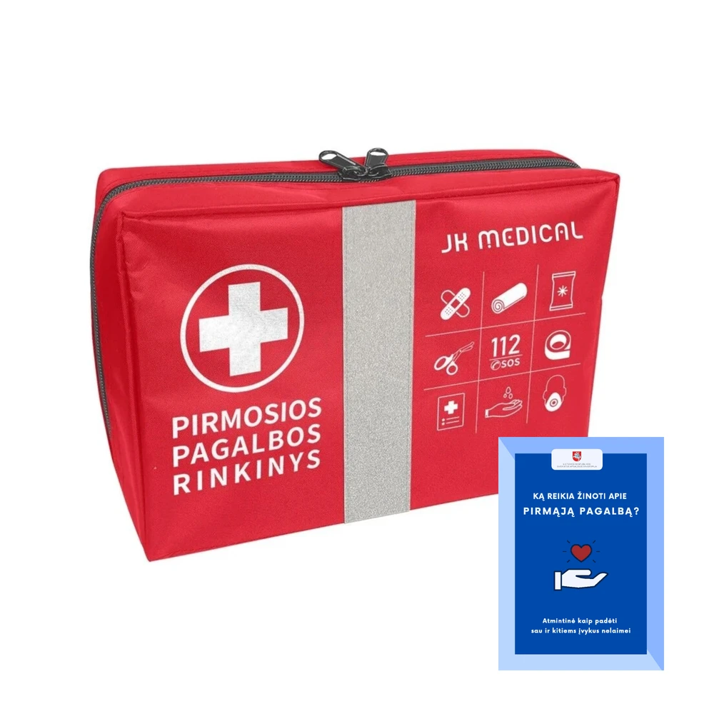 Jk Medical 2023m. Liepos 1d. atnaujintos sudėties Pirmosios pagalbos rinkinys, vaistinėlė