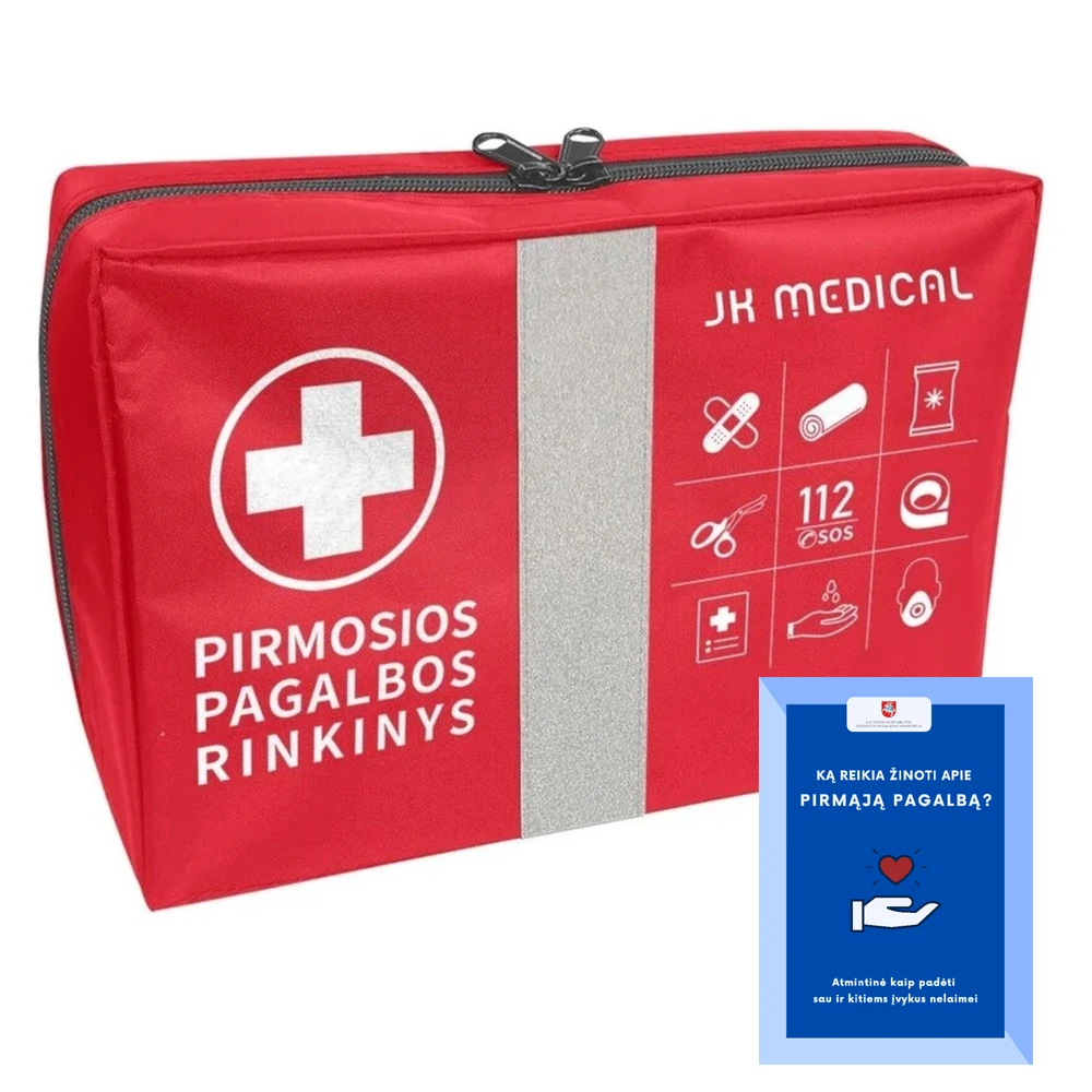 Jk Medical 2023m. Liepos 1d. atnaujintos sudėties Pirmosios pagalbos rinkinys, vaistinėlė 2 vnt.