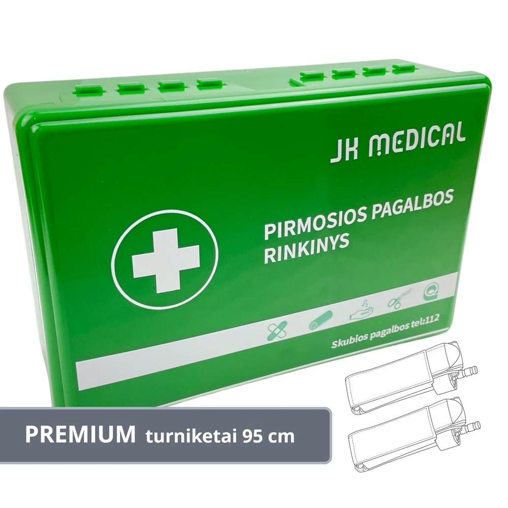 Jk Medical 2023m. Liepos 1d. atnaujintos sudėties Pirmosios pagalbos rinkinys, vaistinėlė