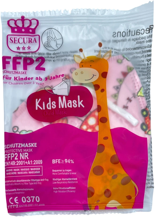 JK MEDICAL FFP2 NR Vaikiška kaukė 8595587134575