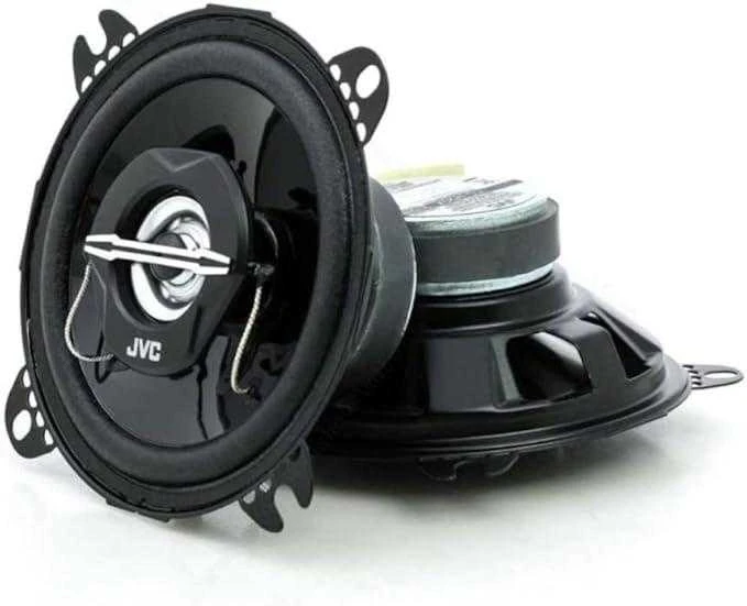 JVC CSJ420X 10 cm dvipusio koaksialinio ryšio garsiakalbiai, juodi, pora