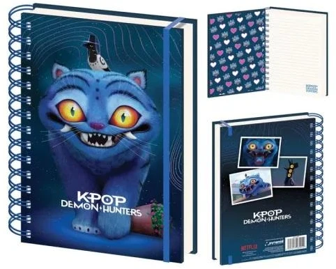 KNYGA K pop Demon Hunters Derpy 3D spiralinis užrašų knygelė