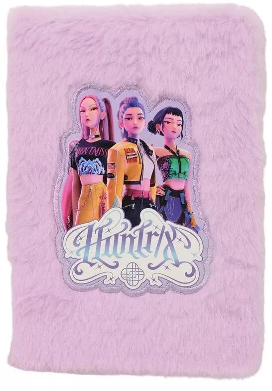 Safta K pop Demon Hunters pliušinė A5 užrašų knygelė