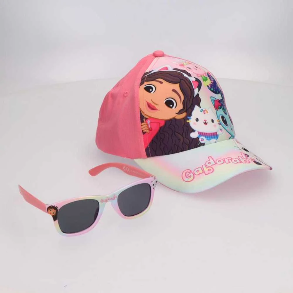 Kepurė Gabby's Dollhouse Gabdorable akinių nuo saulės ir kepuraitės rinkinys