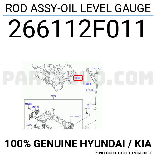 Kia Sorento Mk3 Alyvos lygio matuoklis Originalus 266112f011
