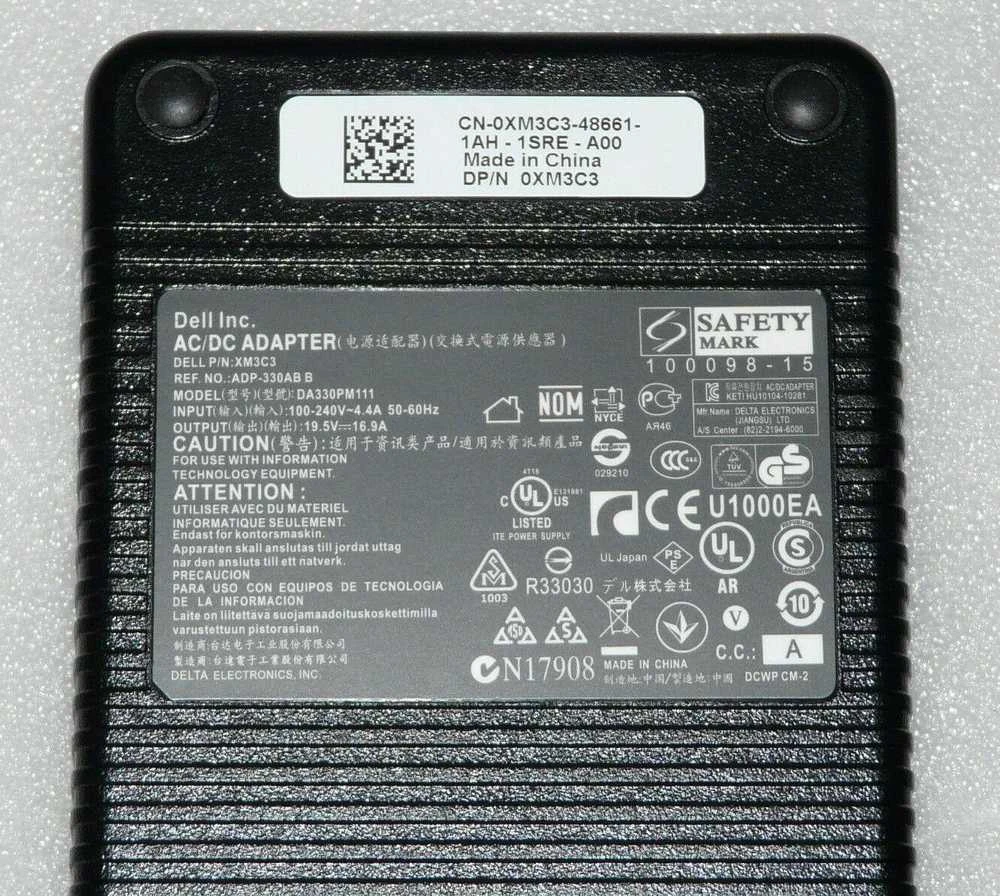 Kintamosios srovės adapteris/įkroviklis DELL 330W 7.4mm Y90RR XM3C3 GENUINE