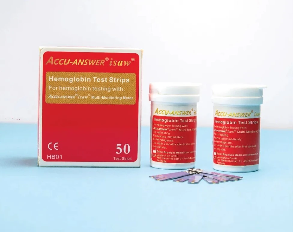Kraujospūdžio matuoklis "Accu-Answer iSaw" hemoglobino testo juostelės HB01 50 juostelių