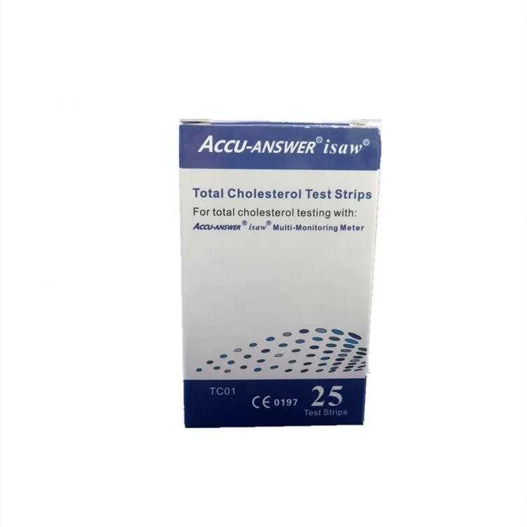Kraujospūdžio matuoklis "Accu-Answer iSaw" cholesterolio testo juostelės TC01 25 juostelės