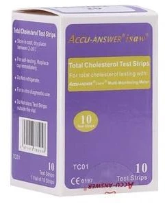 Kraujospūdžio matuoklis Accu Answer iSaw cholesterolio testų juostelės 10 juostelių TC01