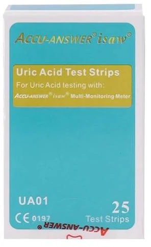 Kraujospūdžio matuoklis Šlapimo rūgšties testo juostelės "Accu-answer isaw multi-monitoring meter" prietaisui.