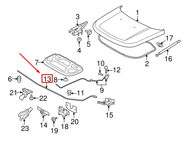 Land Rover Discovery 2010-2016 Variklio Gaubto Kabelis Originalus LR013888