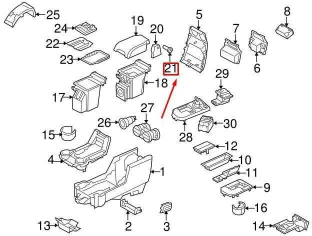 LAND ROVER DISCOVERY 3 L319 Centrinės konsolės vyrių varžtas originalus FYP500270