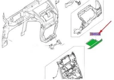 LAND ROVER DISCOVERY 3 L319 Viršutinis centrinės konsolės kilimėlis originalus FAH500022PVJ