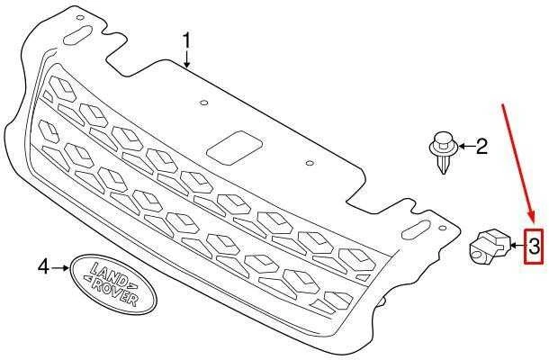 LAND ROVER DISCOVERY 4 L319 Priekinio bamperio grotelių spaustukas LR018173 NAUJAS GENIALUS