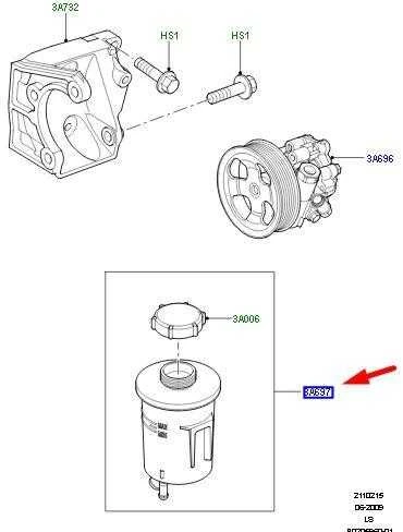 LAND ROVER DISCOVERY IV L319 Vairodo kontrolės siurblys rezervuaras LR061407 Naujas originalus