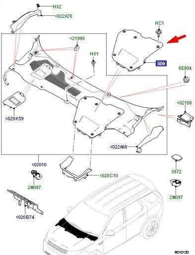 LAND ROVER DISCOVERY SPORT L550 Akumuliatoriaus dėžės dangtis LR074776 Naujas originalus
