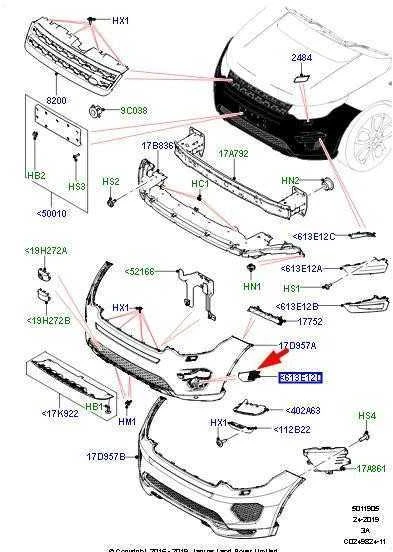 LAND ROVER DISCOVERY SPORT L550 Kairiųjų Priekinio Bamperio Dangtis LR061236 Naujas Originalus