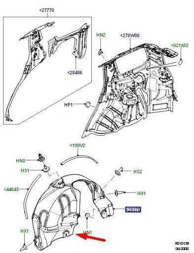 LAND ROVER FREELANDER 2 L359 Galinis Kairysis Arkos Apdangalas LR033730 Naujas Originalus