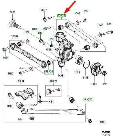 LAND ROVER FREELANDER 2 L359 Galinis pakabos svirtis LR002576 Nauja originali